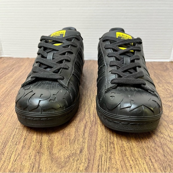 Adidas Superstar Pharrell Williams Supershell Black Yellow Shoes Size 6.5 - Picture 5 of 13